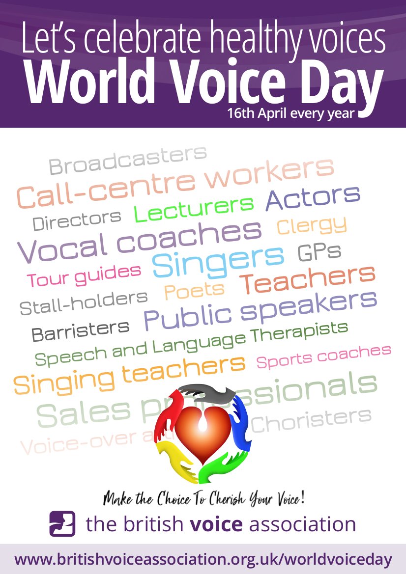 British Voice Association - World Voice Day 2022 A4 poster